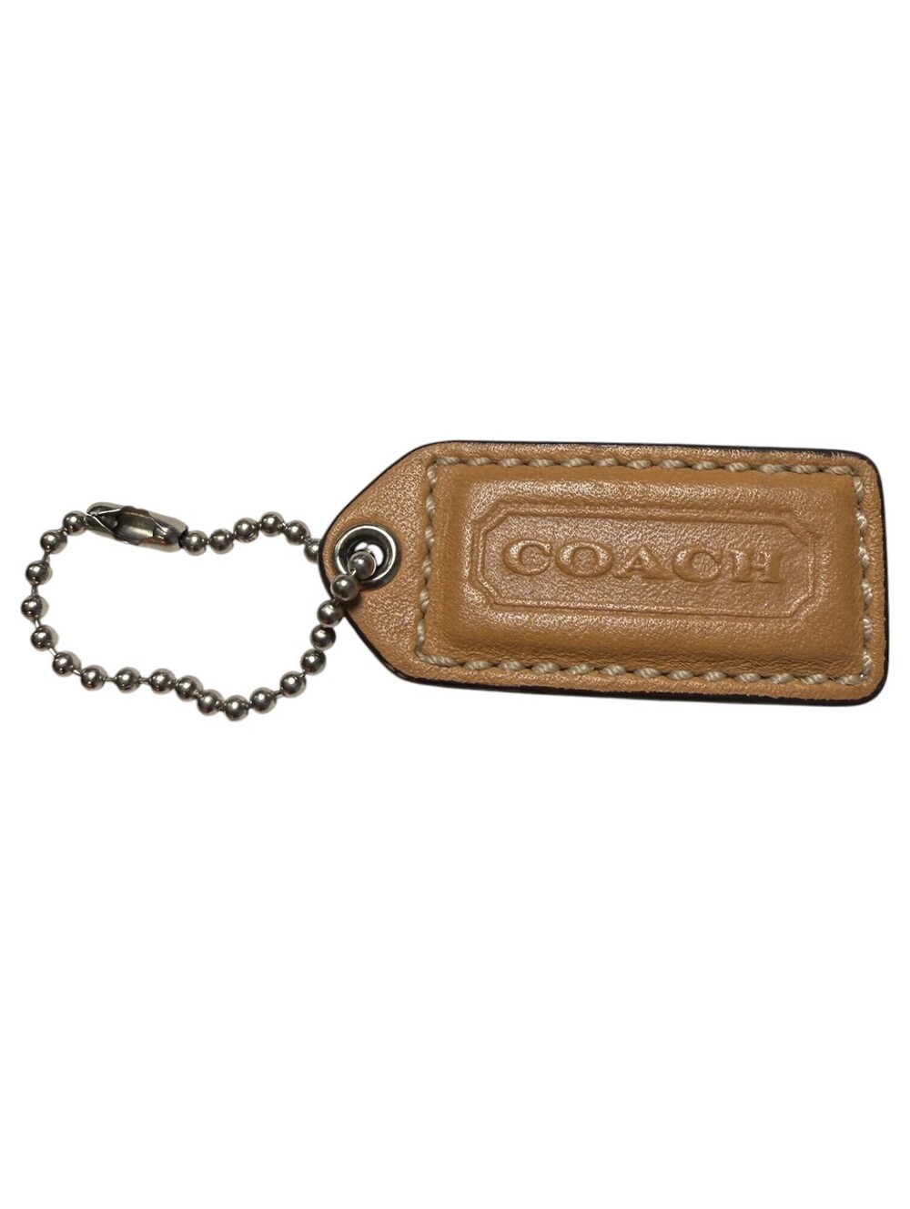 Coach Leather Hangtag - Saddle Tan (2")